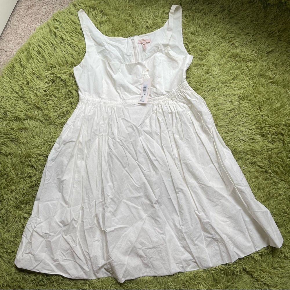 Rebecca Taylor White Square Neck Dress
